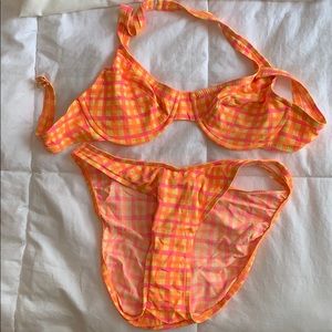 Vintage 90's neon bikini- super cheeky high cut